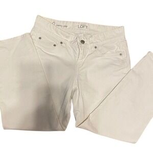 LOFT White Denim Curvy Crop‎ Jeans Size 25/0